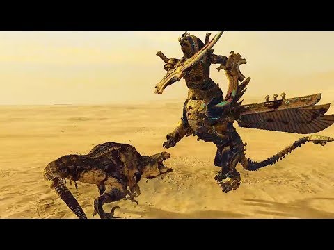 Necrosphinx VS Feral Carnosaur - Tests Total War Warhammer 2