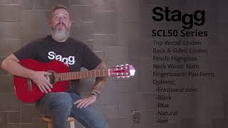 Video thumbnail for Stagg - SCL50-RED - 4/4 classical guitar with linden top, red by Stagg