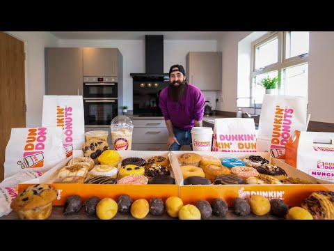 THE ENTIRE DUNKIN DONUTS MENU CHALLENGE | BeardMeatsFood