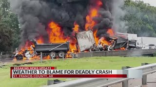 One dead in fiery I-40 Arkansas crash