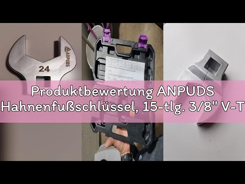 Produktbewertung ANPUDS Hahnenfußschlüssel, 15-tlg. 3/8" V-Typ Drehmoment Gabelschlüssel Satz Metris