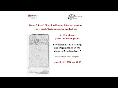 Professionalism, Training and Organisation in the Classical Spartan Army? | Stephen Hodkinson