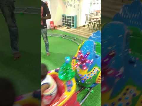 Parthiv riding train at forum mall