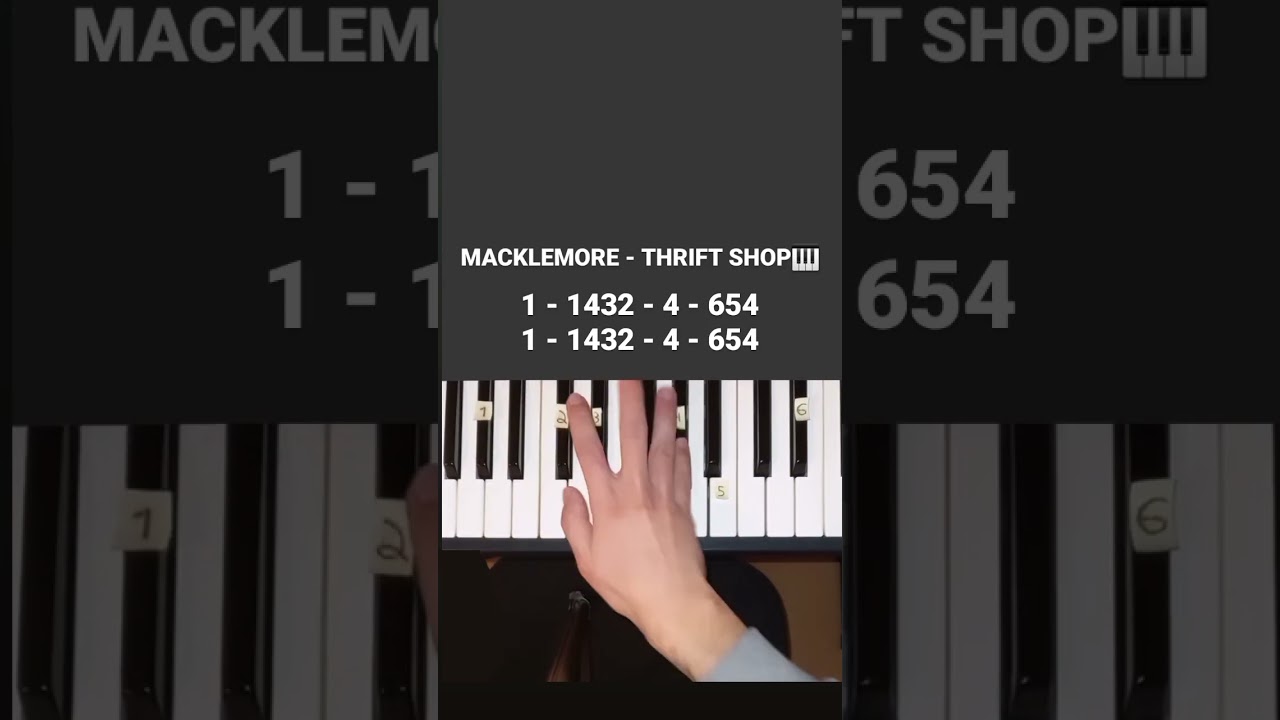 Macklemore & Ryan Lewis - Thrift Shop | Piano Tutorial #shorts #short #tutorial #music #how #fyp #fy