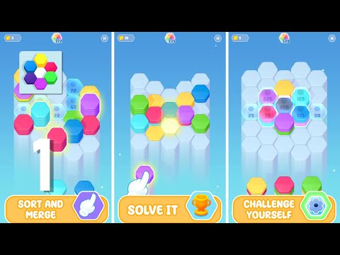 Color Slide Puzzle - Sort it! Gameplay Walkthrough Part 1 - Level 1 ~ 3 (Android, IOS)