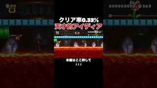 鏡になった頭上を見ながら進むアイディアがおもしろしすぎた！【マリオメーカー2/マリメ2】