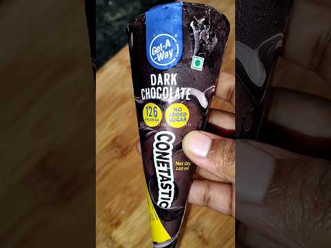 Gat-a-way Dark Chocolate Conetastic (no added sugar) #getawayicecream #darkchocolate