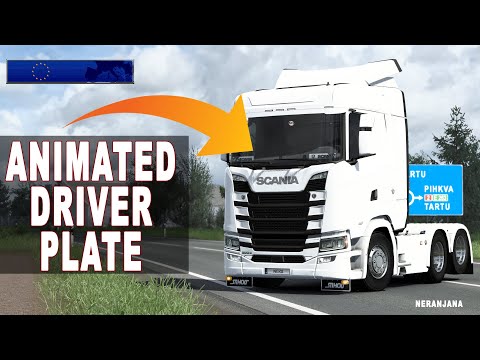 ETS2 Mods v1.41 | Animated Driver and Co-Driver Plate | ETS2 Mods