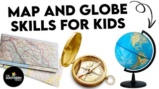Map and Globe Skills Video Lesson | Geography for Kids | Scale, Compass Rose, and More!