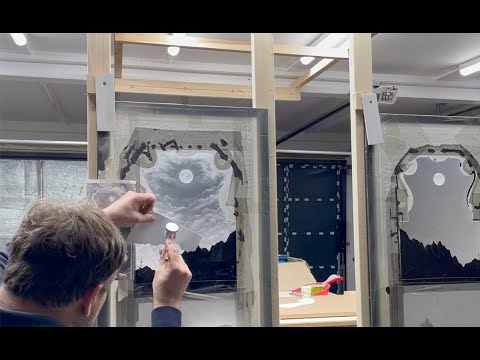 Northerly 2023. Two beautiful etched glass door panels using the 1900 technique - French Embossing.