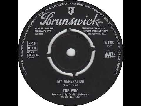 UK New Entry 1965 (276) The Who - My Generation
