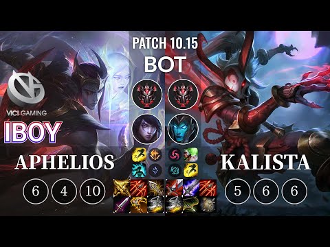 VG iBoy Aphelios vs Kalista Bot - KR Patch 10.15