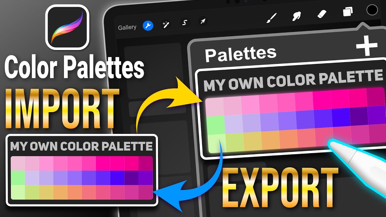 How To Import And Export Color Palettes In Procreate - Tutorial For Beginners
