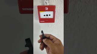 Manual Call Point Reset using key. #siemens #firealarm #shorts #reels
