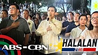 Download lagu Erik Santos leads singing of national anthem at debate mp3
