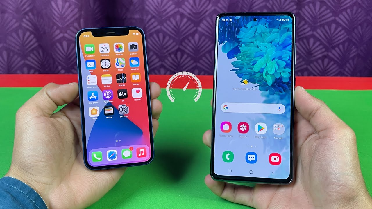 iPhone 12 Mini vs Samsung Galaxy S20 FE -  Speed Test & Comparison!