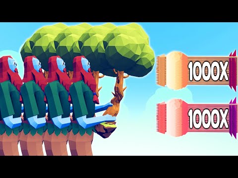 5x TREE GIANT vs 1000x OVERPOWERED UNITS | TABS - Totally Accurate Battle Simulator