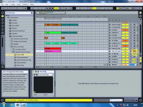 Ableton Live8 How to produce Jazz Funk P Funk Soul Hip Hop Tutorial video