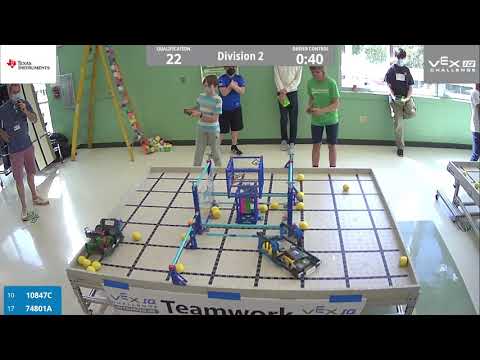 VEX IQ Pitching In, D2 Q22 10847C, 74801A, 28 points