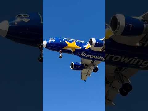 Eurowings Europa Park A320 — The Happiest Jet in the Sky! 💙🐭☁️ #happyflying #wingsandrunways
