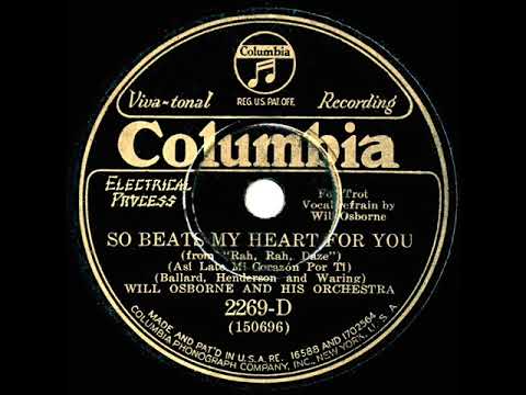 1930 Will Osborne - So Beats My Heart For You (Will Osborne, vocal)