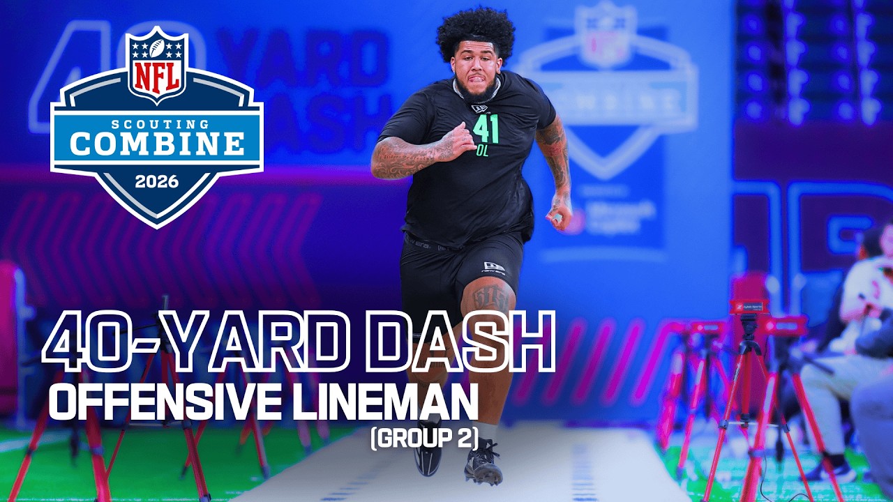 Offensive Lineman Run the 40-Yard Dash at 2026 NFL Combine | Group 2