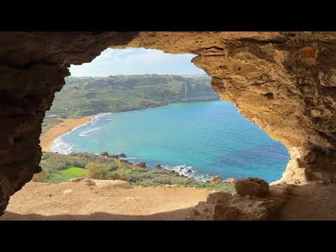 Tal-Mixta Cave near Ramla Bay in Malta