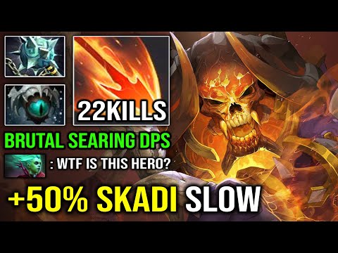 CRAZY Burning Barrage +50% Skadi Slow Ultimate Carry Clinkz with Max Attack Range Dota 2