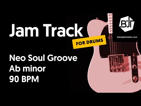Neo Soul Groove Jam Track in Ab minor (for drums) "Cognition" - BJT #59