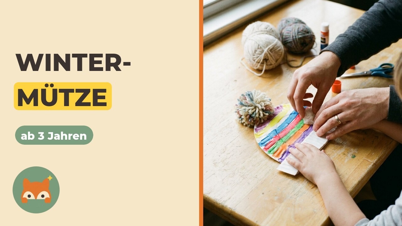  DIY Wintermütze aus Pappteller