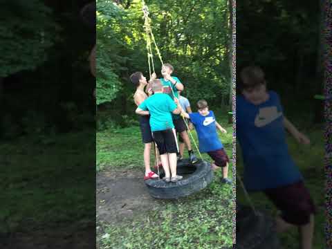 Tire swing.