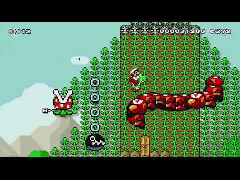 Mario's Colossal Christmas Tree by Kiavik - SUPER MARIO MAKER - NO COMMENTARY 1bj