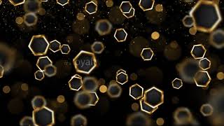 golden particles background hd (Hexagons) | golden motion background hd | golden particles video