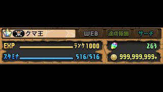 ランク1000に到達するパズドラ歴6年半越えの無課金勢