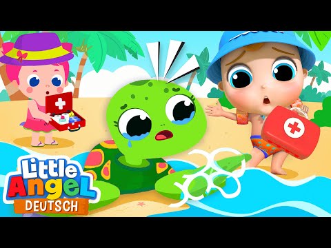 Schildkröten-Rettung! 🐢 Zeichentrick | Little Angel Deutsch - Kinderlieder
