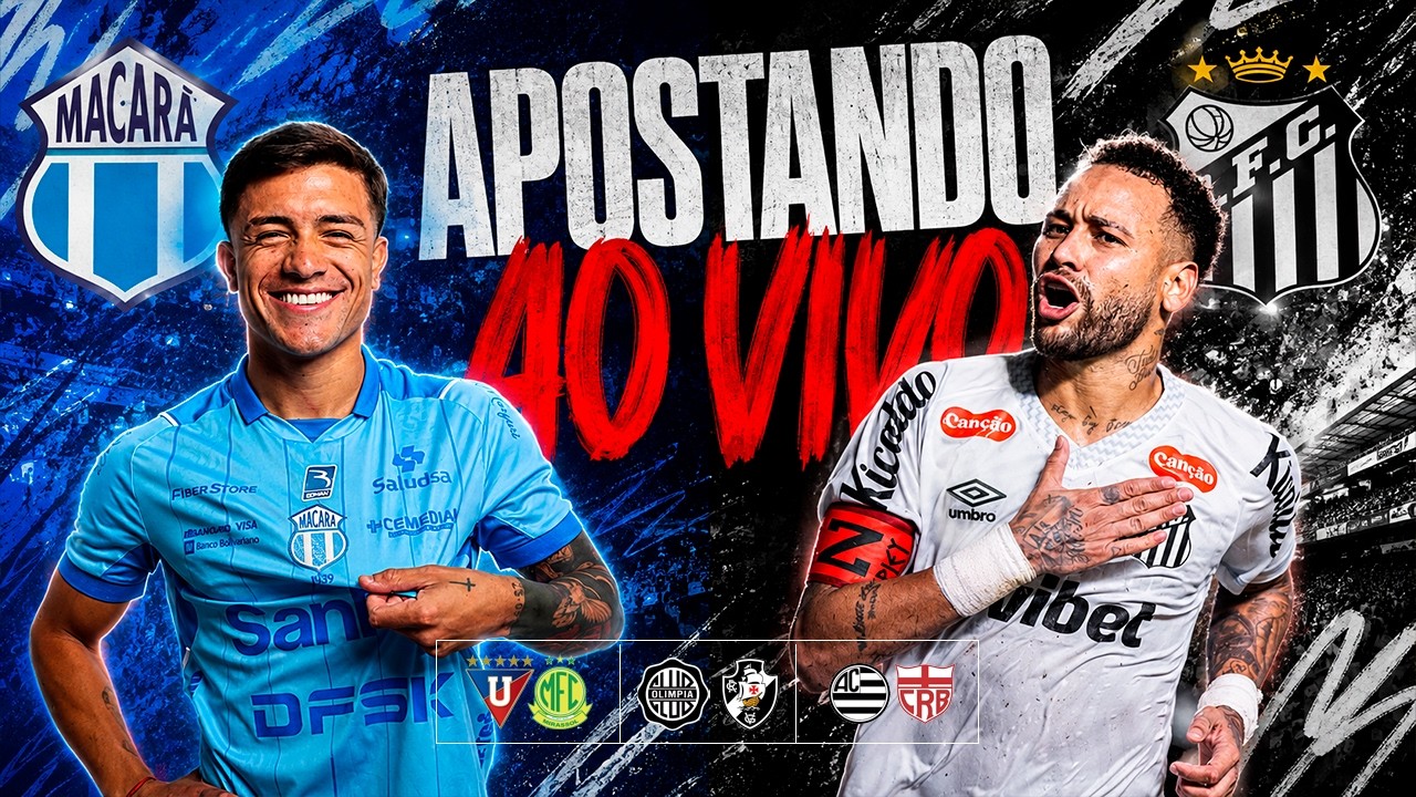 🔴 AO VIVO | MACARÁ X SANTOS e OLIMPIA X VASCO | REACT I APOSTAS AO VIVO - 20-08-26