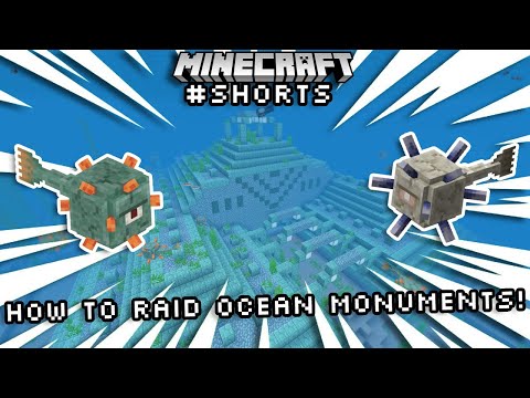 How to Easily Raid Ocean Monuments in Minecraft 1.18 #shorts