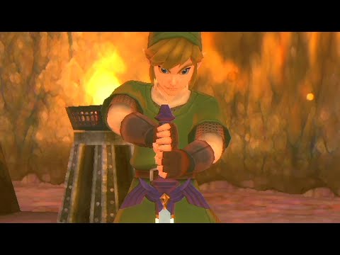 Zelda Skyward Sword HD Hero Mode Walkthrough Part 34 No Commentary Gameplay - Scaling Bokoblin Base