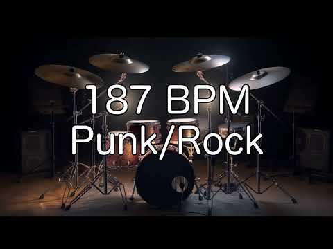 Punk/Rock Groove: 187 BPM Drum Beat for Musicians
