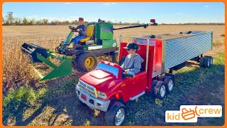 Download lagu Miniature kids combine harvesting soybeans on farm with semi truck. Educational | Kid Crew mp3 Download lagu Miniature kids combine harvesting soybeans on farm with semi truck. Educational | Kid Crew mp3