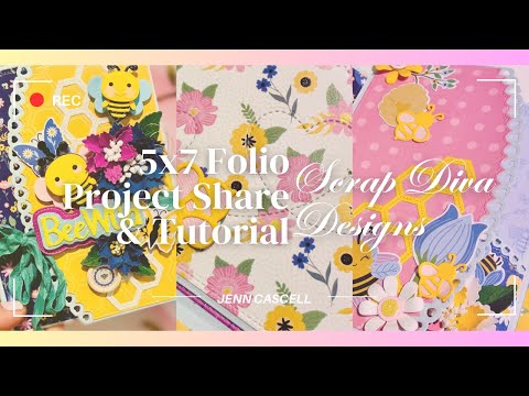 5x7 Folio Project Share and Tutorial for Scrap Diva Designs @ScrapDiva29