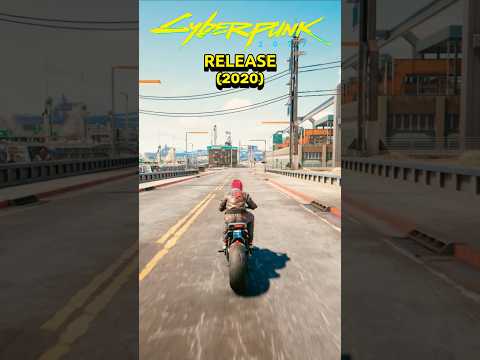 Cyberpunk 2077 Release (2020) vs Latest (2024) Version #cyberpunk2077 #gaming #shorts