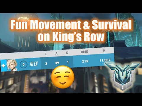 Fun Movement & Survival on King's Row 😊 - Season 7 - Mercy Overwatch