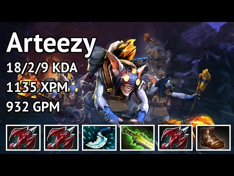 Dota 2 Arteezy - Meepo highlights - Game 2887828948