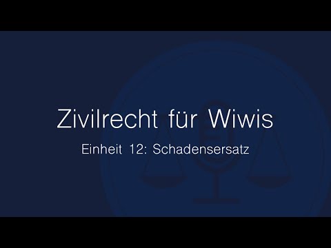 Zivilrecht für Wiwis – Einheit 12: Schadensersatz