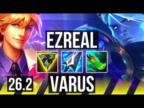 EZREAL & Pyke vs VARUS & Alistar (ADC) | Perfect KDA: 15/0/6 | KR Master | 26.2