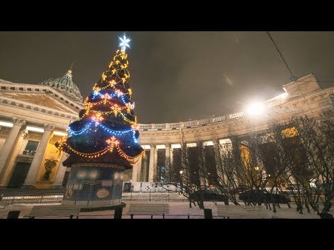 Christmas Lights of St. Petersburg, Russia (Music by Sergei Rachmaninoff)