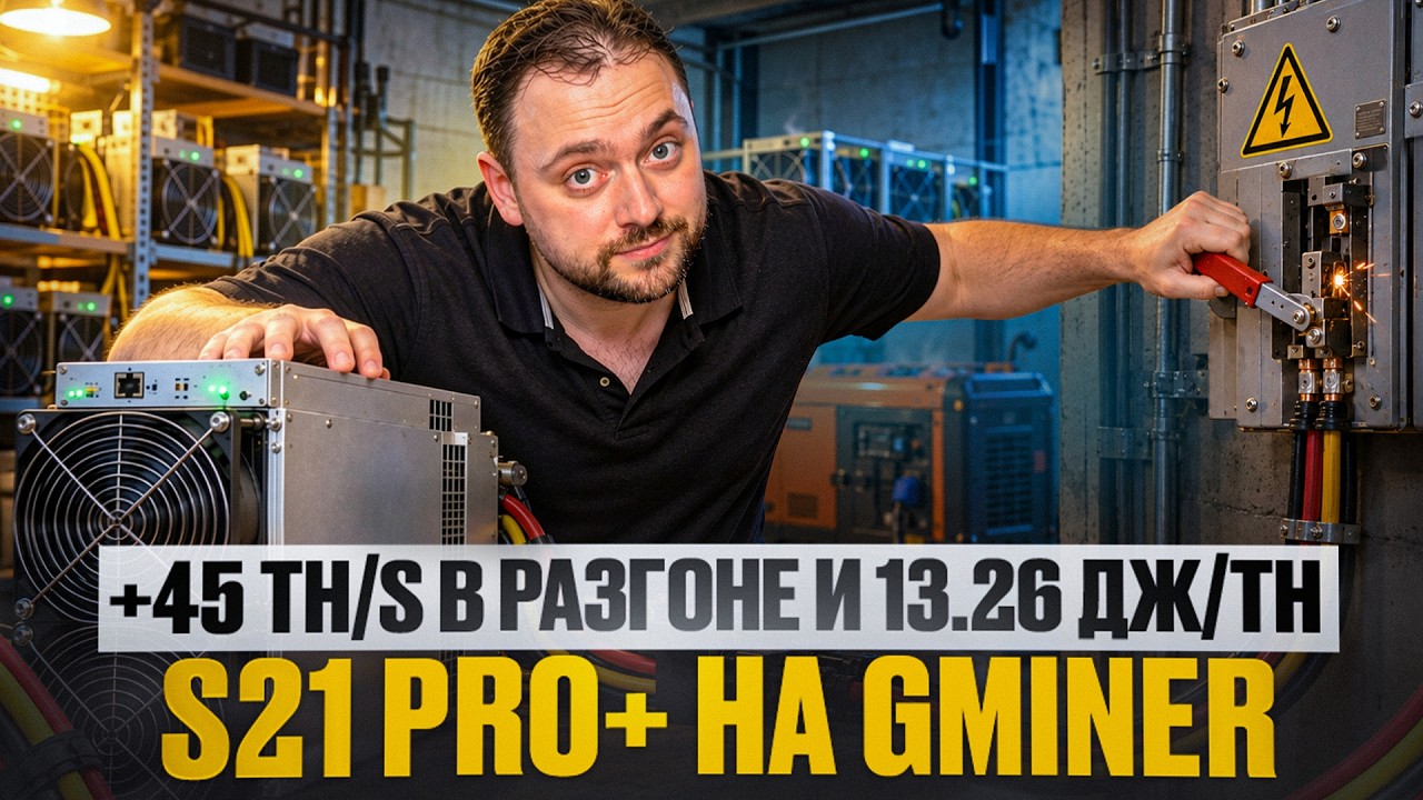 S21 Pro+ на Gminer: +45 TH/s в разгоне и 13.26 Дж/Th в даунвольте! Замерял лично