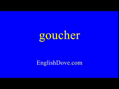 How to pronounce goucher in American English.