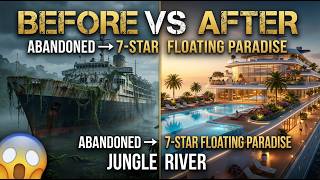 Abandoned 1960s Cruise Ship Found in Jungle River → Transformed into Floating 7-Star Luxury Resort